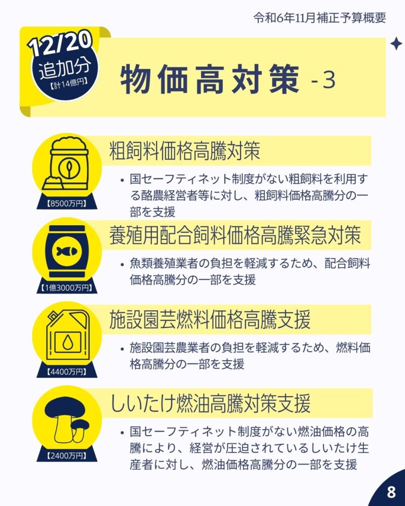 令和6年11月定例会補正予算概要8