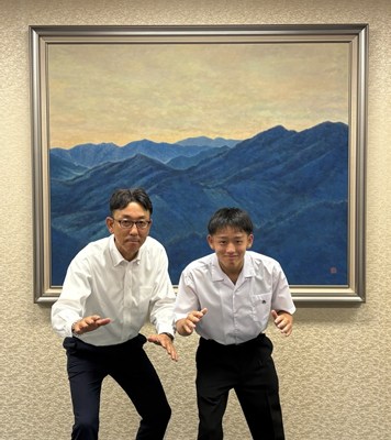 レスリング 鳥谷選手と 吉野川市役所にて